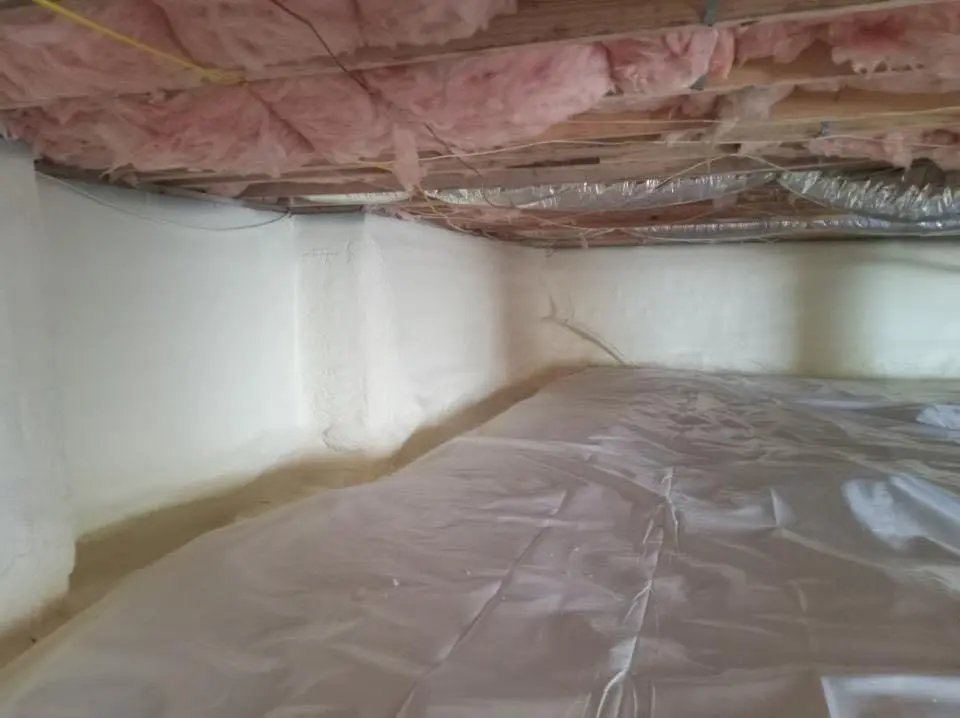 Crawl space encapsulation with closed-cell spray foam for Attic Insulation in Candler-McAfee